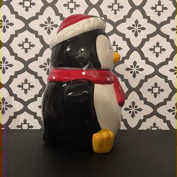Christmas Penguin Cookie Jar - Picture 4 of 7